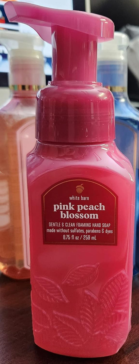 White Barn Candle Company Bath and Body Works Gentle Foaming Hand Soap - 8.75 fl oz - Many Scents! (Pink Peach Blossom - Peach Magnolia Mandarin)...