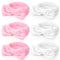 Shindel 6PCS Makeup Headbands for Women, Spa Headband Bow Tie Hair Band Fluffy Head Wraps for Washing Face Skincare Shower Sports Yoga?White and P...