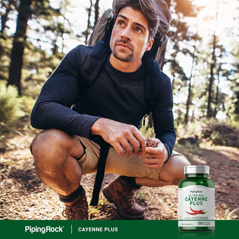 Piping Rock Cayenne Pepper Capsules | 180 Count | Capsicum Annuum | Plus Ginger and Hawthorn Berry | Herbal Supplement | Non-GMO, Gluten Free...
