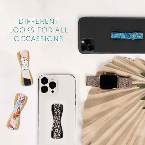 LOVEHANDLE Universal Grip for Smartphone and Mini Tablet, Leopard Design Elastic Strap with Black Base......