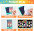 70Pcs Look Who's in Classroom Bulletin Board Set Back to School Wall Chalkboard Decors Phone Shaped Paper Cutouts DIY Photo Supplies First Day of ...