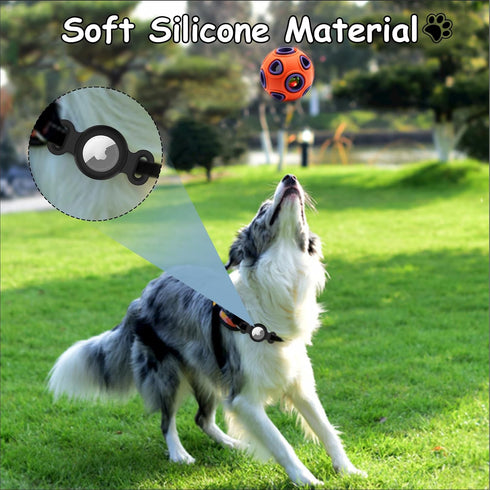 Airtag Dog Collar Holder Waterproof 2 Pack, Airtag Cases for Pet Cats Dog GPS Tracker,Silicone Airtag Holder (for Apple Airtag) Anti-Lost Personal...