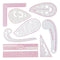 Fashion Clear Metric Sewing Ruler Set, French Curve Pattern Ruler Kit for Beginners Tailors Designers (A-9-Piece Set)...