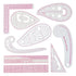 Fashion Clear Metric Sewing Ruler Set, French Curve Pattern Ruler Kit for Beginners Tailors Designers (A-9-Piece Set)...