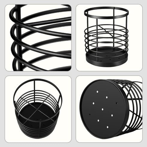 RedCall Utensil Holder for Kitchen Countertop,Metal Spatula Holder,Cooking Utensil Holder for Spoon,Wire Utensil Organizer,Stainless Steel Round U...