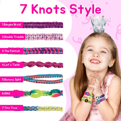 KIRADISE Charm Bracelet Making Kit Best Girls Gift Girls DIY My Friendship Loom String Bracelets Making Kit Bracelet Maker Bracelets Kits Jewelry ...