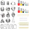 IHUIXINHE Polymer Clay Cutters Set?36 Shapes Stainless Steel Clay Earring Cutters with 16 Circle Shape Cutters and 60 Earrings Accessories Earring...