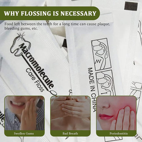 150 Count Dental Flossers Each Individually Wrapped, Floss Singles Bag, Floss Picks Oral Care Teeth Clean Flat Wire, Travel Hotel Restaurant Offic...