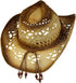 Shapeable Toyo Straw Cowboy Hat w/Beaded Trim Band, Western Cowgirl, Natural, One Size...