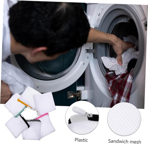 Zerodeko 6pcs Laundry Bag Underwear Washing Machine Travel Wash Bag Travel Set Mesh Washing Bags Fine Mesh Wash Bag Bras Laundry Bags Sandwich Mes...