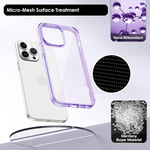 for iPhone 15 Pro Case, with Screen Protector & Camera Protector, Military-Grade Protection, Yellowing Resistant, Hybrid iPhone 15 Pro Phone Case ...