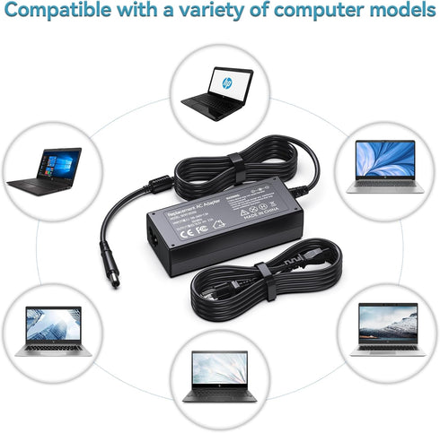 ROLADA 65W Laptop Charger Compatible with HP Elitebook Folio 9470m 9480m Pavilion DV7 DV6 DV5 G6 G7 DM4 G62 G72 EliteBook Revolve 810 G1 G2 820 G1...
