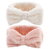 YISSION 2PCS Spa Headband with Bow No Slip Head Band for Face Wash Makeup Skincare Facial Headband Elastic Hair Band Microfiber Headbands for Wome...