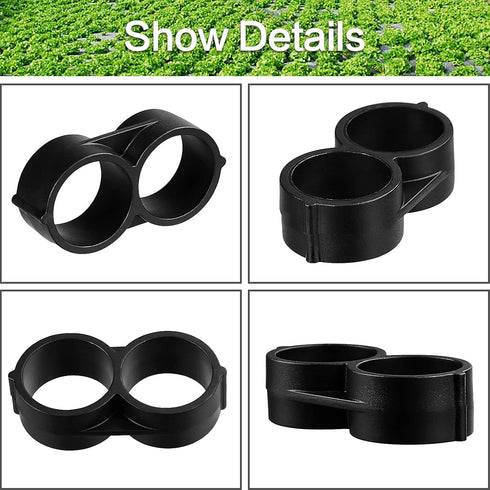 Drip Irrigation Fittings for 1/2" Tubing, 18 Pieces Drip End Plug Fittings End Cap Connectors for 1/2 Inch Irrigation Tube, Drip Line End Closure ...