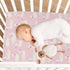 Fitted Crib Sheets Pink Cute Swan Animals Stretchy Portable Playard Sheets for Baby Toddler, Breathable Soft Mini Crib Mattress 39 x 27 in for Boy...