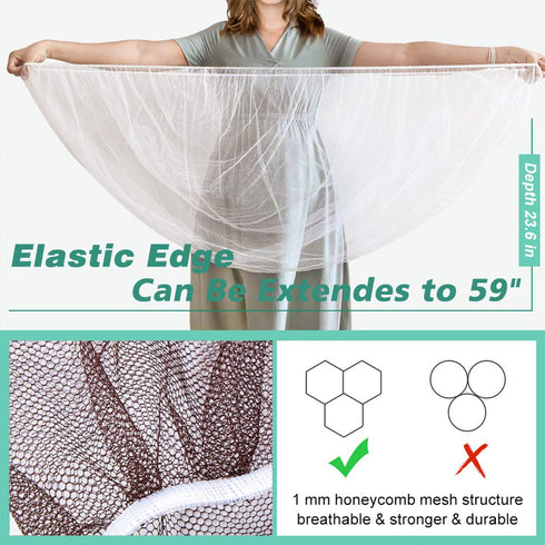 Durable Baby Mosquito Net (2 Pack) - Perfect Bug Net for Strollers, Bassinets, Cradles, Playards, Pack N Plays and Portable Mini Crib (Coffee)...