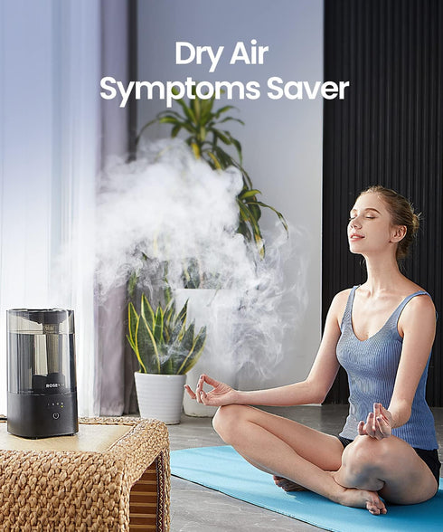 Humidifiers for Bedroom, Cool Mist Humidifier for Home Plant and Baby Nursery, Quiet Ultrasonic Humidifier with 360° Nozzle, Auto Shut-Off, Filter...