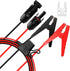 QIANRENON Solar Panel Connector Cable 12AWG Solar Panel Connector to Battery Clip Extension Cable Alligator Clip to Male & Female Solar Connectors...
