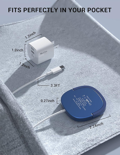iPhone Magnetic Wireless Charger - Super Fast Mag Safe Charging Pad and 20W PD2.0 USB-C Wall Plug Compatible with iPhone 15 14 13 12 Pro Max Serie...