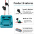 Fit for MAKITA 18v Battery Power Mount Connector Adapter Dock Holder with 14 awg Wires...