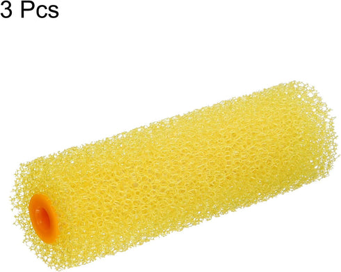 uxcell Paint Roller Cover 4 Inch Medium Texture Sponge Brush for Household Wall Painting Treatment 3Pcs...