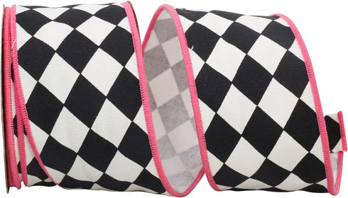 Reliant Ribbon 77254M-029-40F Ribbon, 2-1/2 Inch X 10 Yards, Black/HOT Pink...