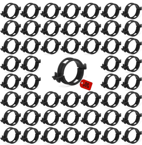 50 PCS Plant Support Clips, 2024 Tomato Vine Clips, Plastic Garden Trellis Clips for Grape Cucumber Flower Vegetables Climbing Plants, Black...