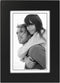 Malden 4x6 Picture Frame - Wide Real Wood Molding, Real Glass - Black...