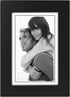 Malden 4x6 Picture Frame - Wide Real Wood Molding, Real Glass - Black...