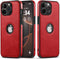 Unique Design Luxury Leather Business Phone Case for iPhone 11 Pro Max Anti-Slip Scratch Resistant Ultra Slim Protective Case (2019,6.5”) (Red)...
