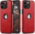 Unique Design Luxury Leather Business Phone Case for iPhone 11 Pro Max Anti-Slip Scratch Resistant Ultra Slim Protective Case (2019,6.5”) (Red)...