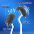 HAMITOR Toilet Bowl Brush Holder Set: Deep Cleaning Silicone Toilet Cleaner Scrubber Under Rim with Curved Bristle for Bathroom Dead Corner Clean ...