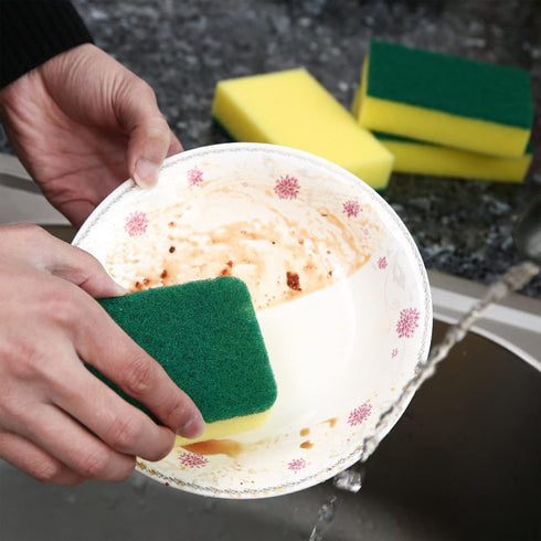 24 Pack Sponge Individually Wrapped, Bulk Kitchen Dishwashing Sponge, Non Scratch Scouring Pad, Odor-Free Scrubbers for Cleaning Sponge Wipes for ...
