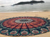 raajsee Round Beach Tapestry Blue Orange Mandala Throw/Boho Hippie Beach Blanket Roundie/Indian Cotton Bohemian Large Round Table Cloth/Yoga Mat M...