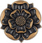 Bezelry 10 Pieces Tudor Rose Metal Shank Buttons. 25mm(1 inch) (Antique Copper)...