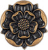 Bezelry 10 Pieces Tudor Rose Metal Shank Buttons. 25mm(1 inch) (Antique Copper)...