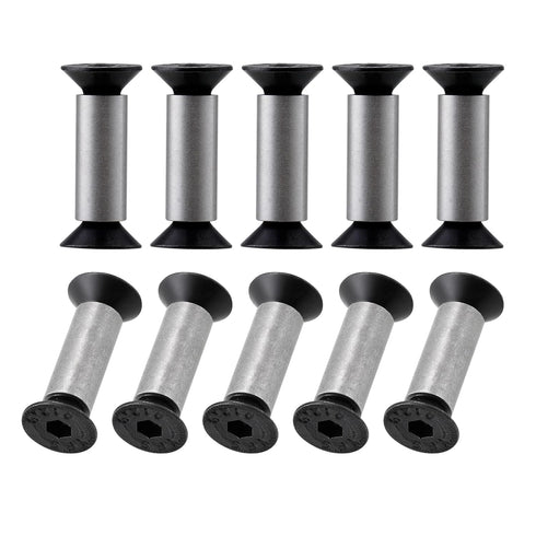 10 Packs Knife Handle Screws Rivets Bolts Fasteners, Black Hex Flat Head Screws, Knives Maker Screws for Fixing Blade Knife...