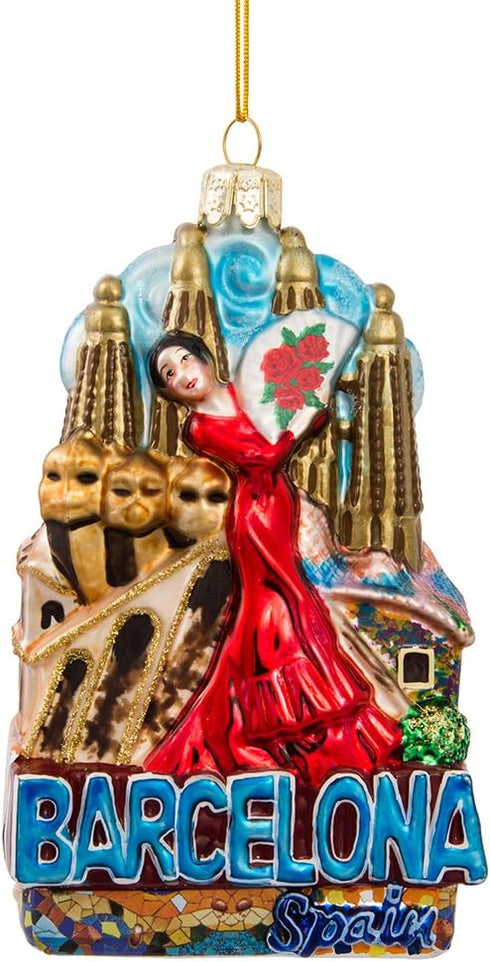 Kurt S. Adler Kurt Adler Barcelona Glass Ornament for Christmas...