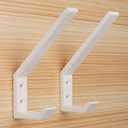 4PCS Helmet Holders Plastic Hanging Hooks Wall Mounted Hangers Hat Glove Bag Shoe Clothes Rack (White-4PC)...