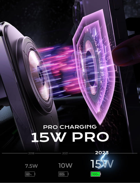 LISEN for MagSafe Car Mount Charger for iPhone 15, 2024 15W Wireless Vent Charger for iPhone Car Accessories Magnetic Phone Holder Mount, Fits iPh...