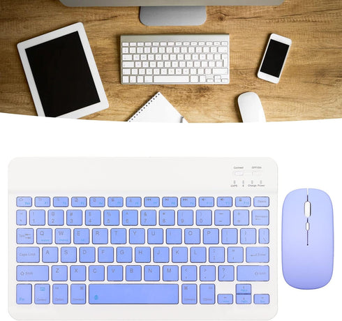 Keyboard and Mouse,Ultra Slim Bluetooth Keyboard and Mouse Combo Rechargeable Portable Keyboard Mouse Set for Laptop PC Cellphone(for)...