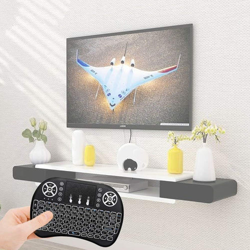 2.4G Mini Wireless Keyboard with Touchpad Mouse, Upgraded Multi Backlit, Portable Wireless Keyboard with USB Receiver Remote Control for Android S...