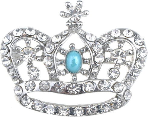 Alilang Vintage Inspired England Royal Prince Queen Crown Crystal Rhinestone Pin Brooch...