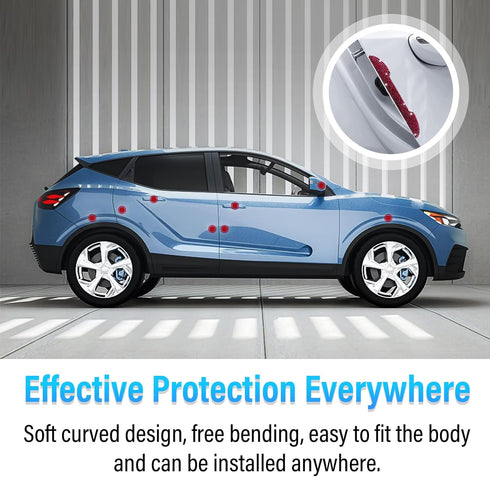 4 PCS Bling Car Door Handle Scratch Protectors, Auto Rhinestone Anti-Collision Strip, Vehicle Side Rear View Mirror Edge Guard, Universal Exterior...