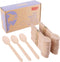 Gmark 100 ct Wooden Spoons, 6.5" Length, No Plastic Earth-Friendly, Disposable Biodegradable Wooden Cutlery, Green Product (Bag of 100pcs) GM1045...