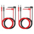 Goupchn 4PCS 4mm Banana Plug to Test Hook Clips Test Leads Copper Soft Cable Wires for Multimeter Electrical Testing 500V 5A...