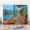 TUMOVO Paint by Number for Adults Skeleton's Afternoon Tea Paint by Numbers DIY Acrylic Painting for Adults Kids Paint by Number Kids Paint by Num...
