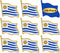 12/24/50/100Pcs Uruguay Flag Lapel Pins Bulk - Metal Uruguayan Brooch Badge Souvenir for Men Women Clothes Bags Hats...