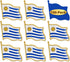 12/24/50/100Pcs Uruguay Flag Lapel Pins Bulk - Metal Uruguayan Brooch Badge Souvenir for Men Women Clothes Bags Hats...