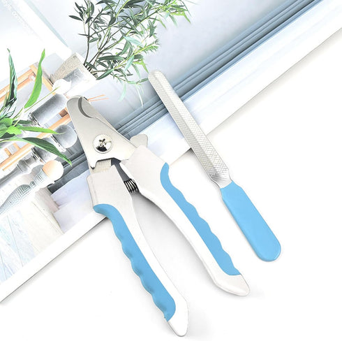 Dog Nail Clippers Trimmer for Small Medium Large Dog, Pet Grooming Tool with Quick Sensor, Nail File-Blue...